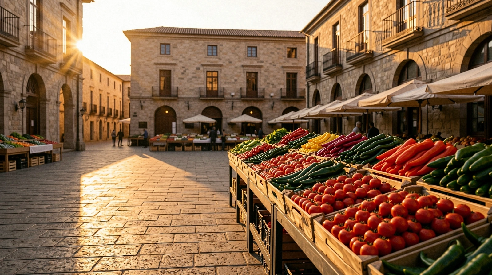 Amanecer en el mercado de León